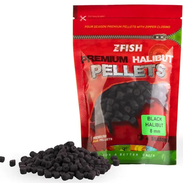 Zfish chytací pelety premium halibut pellets black halibut 200 g - 8 mm