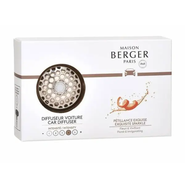 Maison Berger Paris Dárková sada difuzér do auta chrome + náplň Exquisite Sparkle