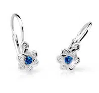 Cutie Jewellery Dětské náušnice z bílého zlata C2149-10-X-2 modrá