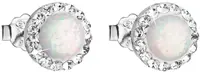 Evolution Group - Pavona Stříbrné náušnice s krystaly Preciosa 31217.1 white
