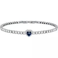 Morellato Romantický stříbrný náramek s modrým srdíčkem Tesori SAVB12