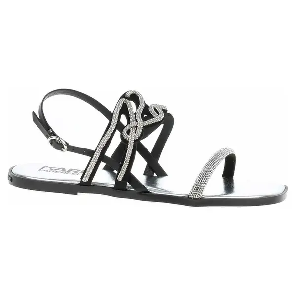 Dámské sandály Karl Lagerfeld KL87425 GSL heavy glitter silver 37