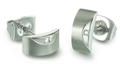 Boccia Titanium Elegantní titanové náušnice s diamanty 05007-02