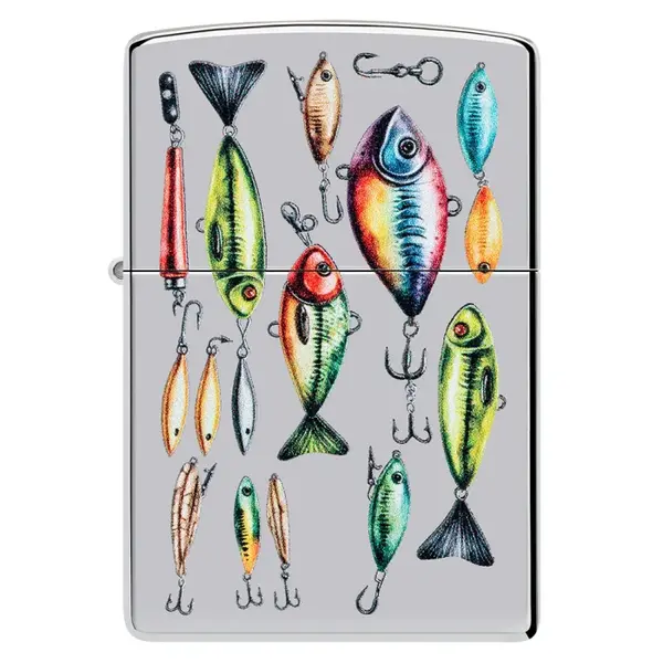 Zippo benzínový zapalovač fishing hooks design