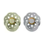 BIBS Boheme dudlíky z přírodního kaučuku 2 ks velikost 2, Sage/Cloud