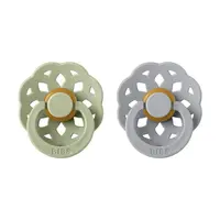 BIBS Boheme dudlíky z přírodního kaučuku 2 ks velikost 2, Sage/Cloud