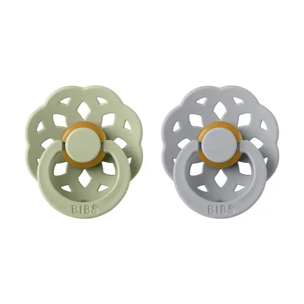 BIBS Boheme dudlíky z přírodního kaučuku 2 ks velikost 2, Sage/Cloud