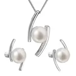 Evolution Group - Pavona Souprava stříbrných šperků s pravými perlami Pavona 29039.1B (náušnice, řetízek, přívěsek)