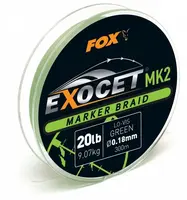 Fox splétaná šňůra exocet mk2 marker braid 300 m green průměr 0,18 mm nosnost 9,07 kg