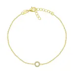 Brilio Silver Půvabný pozlacený náramek se zirkony BRC17Y