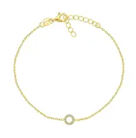 Brilio Silver Půvabný pozlacený náramek se zirkony BRC17Y