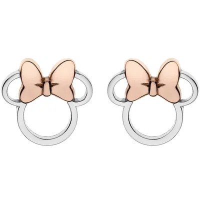 Disney Slušivé stříbrné bicolor náušnice Minnie Mouse E901880TL