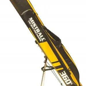 Mistrall pouzdro na pruty se stojanem tříkomorové žluté 150 cm