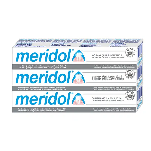 Meridol Zubní pasta s bělicím účinkem (Gentle White) tripack 3 x 75 ml