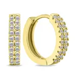 Brilio Silver Nádherné pozlacené kruhy se zirkony EA703Y