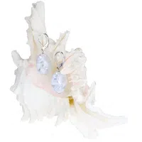 Lampglas Elegantní náušnice White Lace s ryzím stříbrem v perlách Lampglas EP1