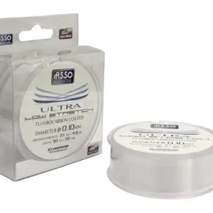 Asso vlasec ultra low stretch 50 m čirá-průměr 0,10 mm / nosnost 2,1 kg