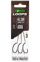 Korda hotové montáže loop rigs klor barbless - háček 4 nosnost 30 lb