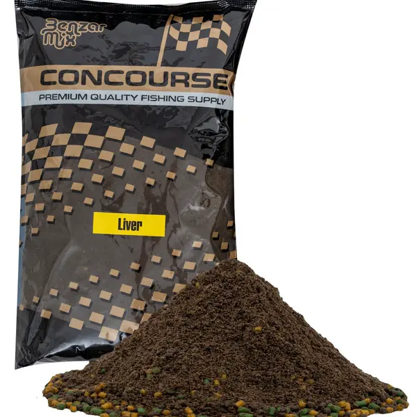 Benzar mix krmítková směs s peletkami concourse method 800 g - liver