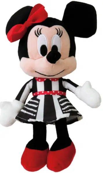 Plyšák Minnie černo-bílé šaty 25 cm