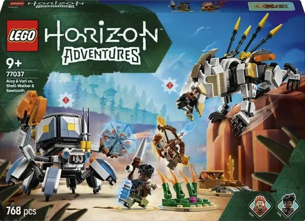 Aloy a Varl vs. ShellWalker a Sawtooth - LEGO® Horizon Adventures (77037)
