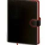 Zápisník Flip B6 černo/červená tečkovaný