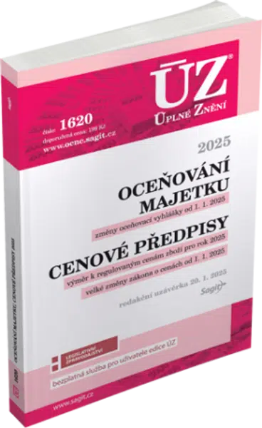 ÚZ č. 1620 - Oceňování majetku, Cenové předpisy, 2025