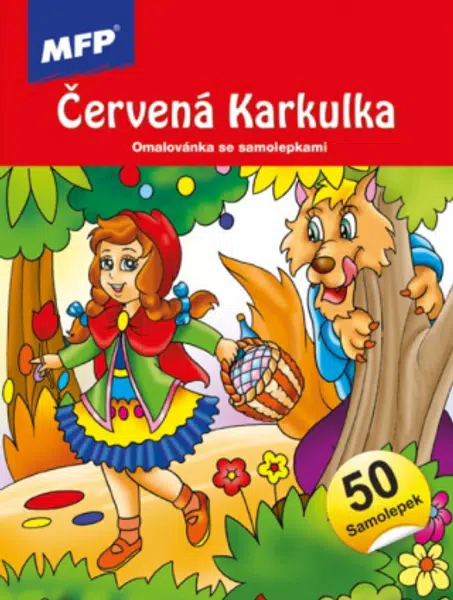Omalovánky se samolepkami Červená Karkulka 2