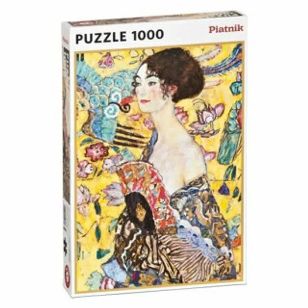 Puzzle Klimt - Dáma s vějířem 1000 dílků