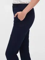 GAP Nohavice slim ankle pants Modrá