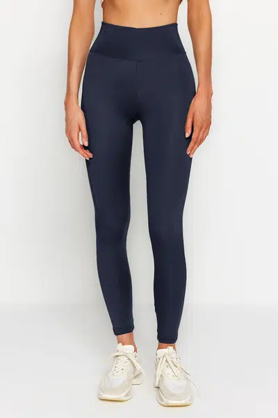 Trendyol Navy Blue Push-Up Full Length Knitted Sports Leggings