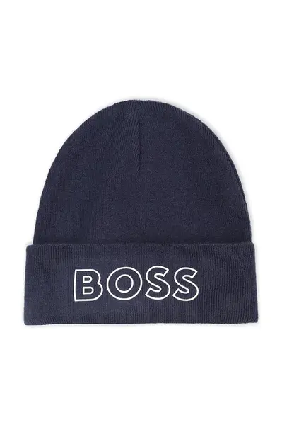 BOSS  Detská čiapka s prímesou vlny