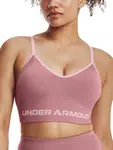 Ružová dámska športová podprsenka Under Armour UA Seamless Low Long Rib
