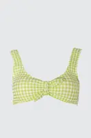 Trendyol Green Textured Tie Detailed Bikini Top
