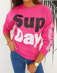 Women's sweatshirt SUP DAY pink BY0496
