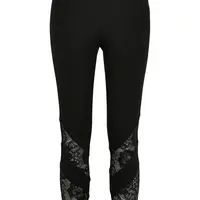 Dámske čipkované legíny s vysokým pásom čierne