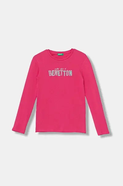 Detská bavlnená košeľa s dlhým rukávom United Colors of Benetton