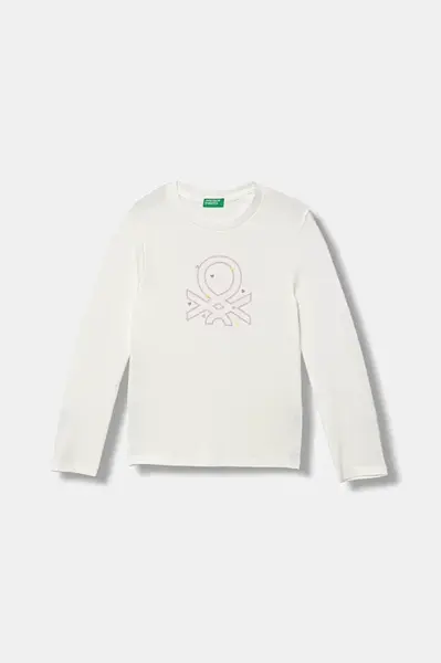 Detská bavlnená košeľa s dlhým rukávom United Colors of Benetton