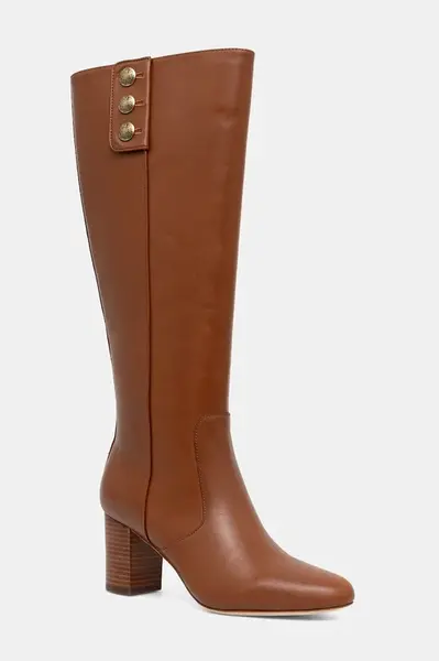 Kožené čižmy Lauren Ralph Lauren Kenndi Tl Hl