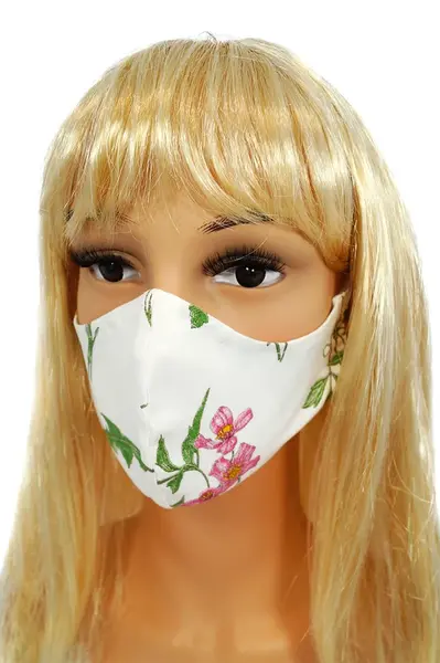Cotton mask with Numoco flower print