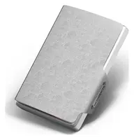 Kožená mini peňaženka Mondraghi Saffiano Silver