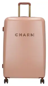 Veľký škrupinový kufor Charm London Capetown L Pink