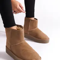 Capone Outfitters Capone Women's Sheepskin Mid-Length Boots with Round Toes.