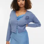 Modrý dámsky kardigan s prímesou vlny ORSAY