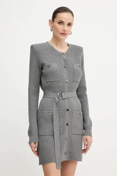 Šaty Liu Jo šedá barva, mini, MF5371 MS99E