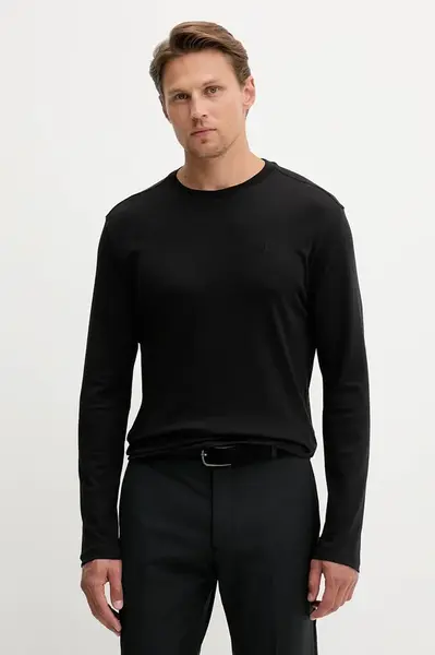 Bavlnené tričko s dlhým rukávom Calvin Klein