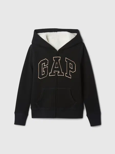 GAP Dětská sherpa mikina s logem - Holky