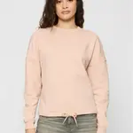 Ladies Oversized Crew světle růže