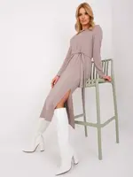 Dress-LK-SK-509447.75P-dark beige