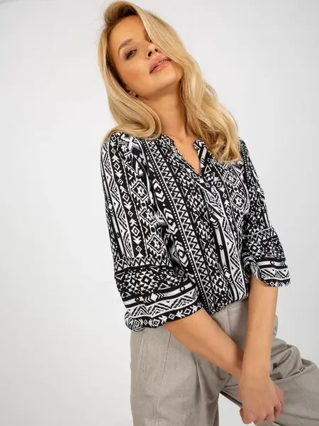 Blouse-D73771M11062C-black